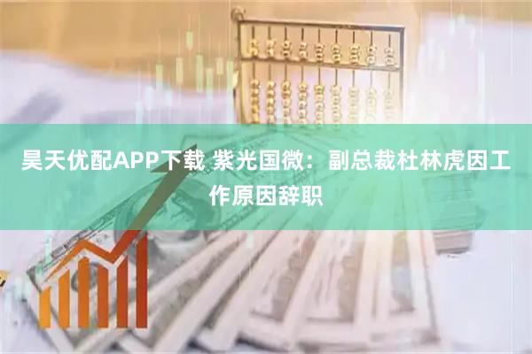 昊天优配APP下载 紫光国微：副总裁杜林虎因工作原因辞职