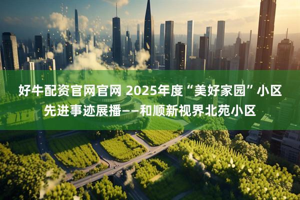 好牛配资官网官网 2025年度“美好家园”小区先进事迹展播——和顺新视界北苑小区
